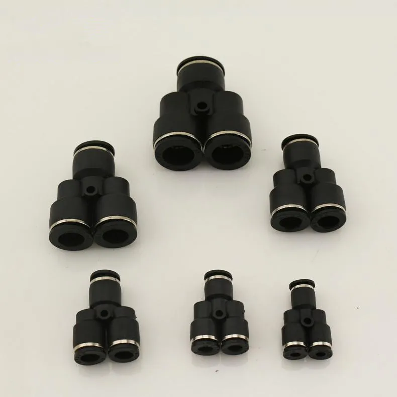 

Freeshipping 10pcs/set Plastic Pneumatic Components Fittings Y type Three way Union Quick Swapping Connector for Rigid Tube