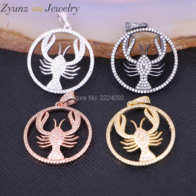 5 шт. подвеска в виде скорпиона из фианита|scorpion pendant|pave pendantmicro pave pendant |