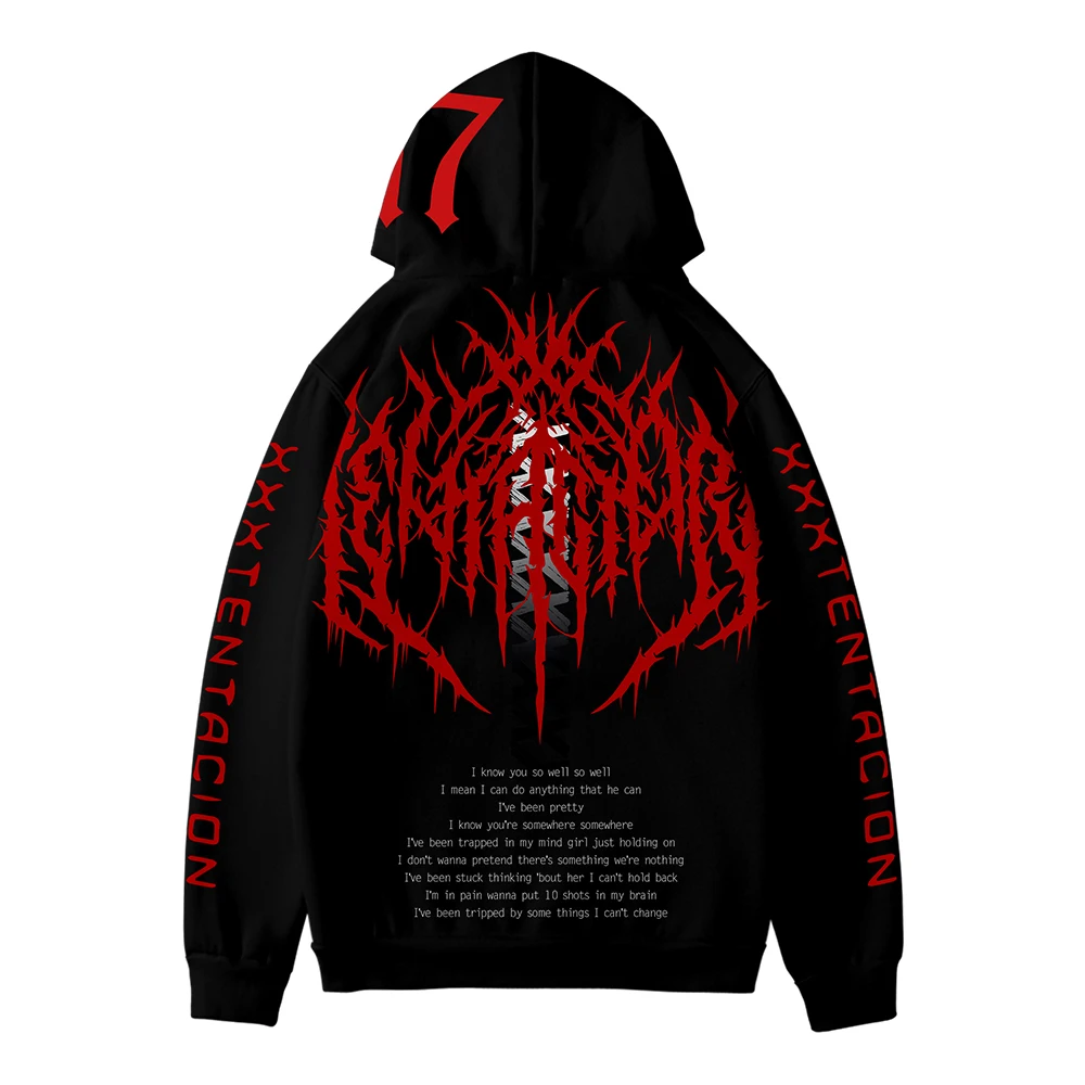 Толстовка с капюшоном 3D XXXTENTACION модная мягкая толстовка длинными рукавами на