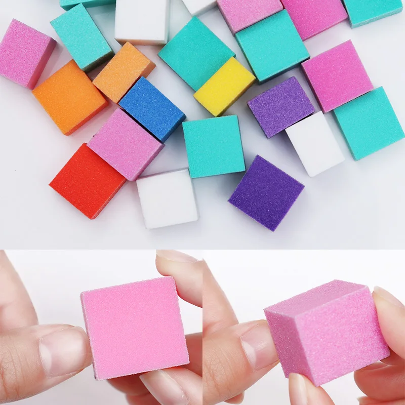 60 шт./компл. мини нерегулярные ногтей демпферный Лист Красочные шлифовальная