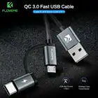 Кабель Micro USB Type-C FLOVEME QC 3,0, 2,8a кабель для быстрой зарядки для Samsung S9 S8 Plus Xiaomi Huawei Mate 20, телефонный кабель