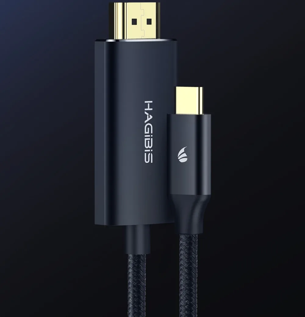 Xiaomi youpin type-C к HDMI HD экран Линия поддержка 4 к* 2 к 60 Гц HD видео сигнал передачи, для ТВ проектор умный дом