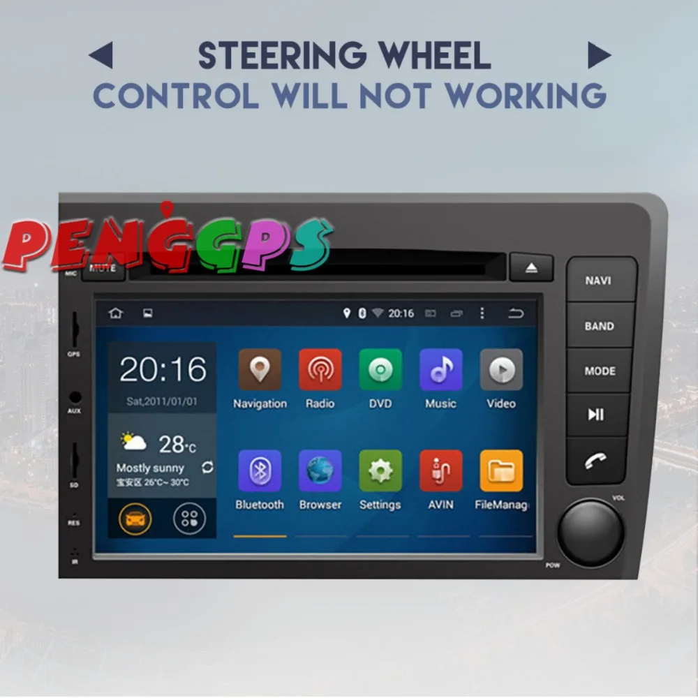 2 din Android 8 0 7 1 автомобильный DVD плеер gps навигации для Volvo S60 V70 XC70 2000 2004 Мультимедиа