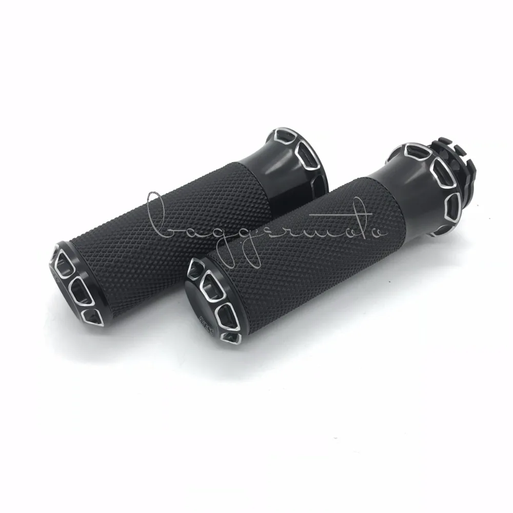 Мото Poignee Noir CNC " 25 мм Guidon poignies Pour Harley Sportster Touring Dyna Softail Пользовательские ручки