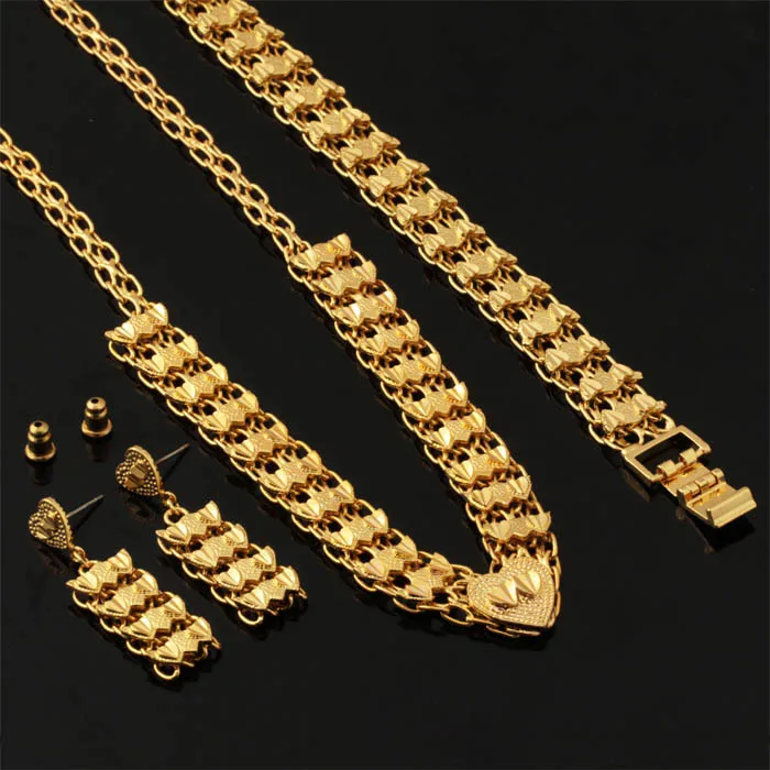 Комплект из колье и серёг желтого золотого цвета|fashion necklace set|necklace setnecklace sets for women |