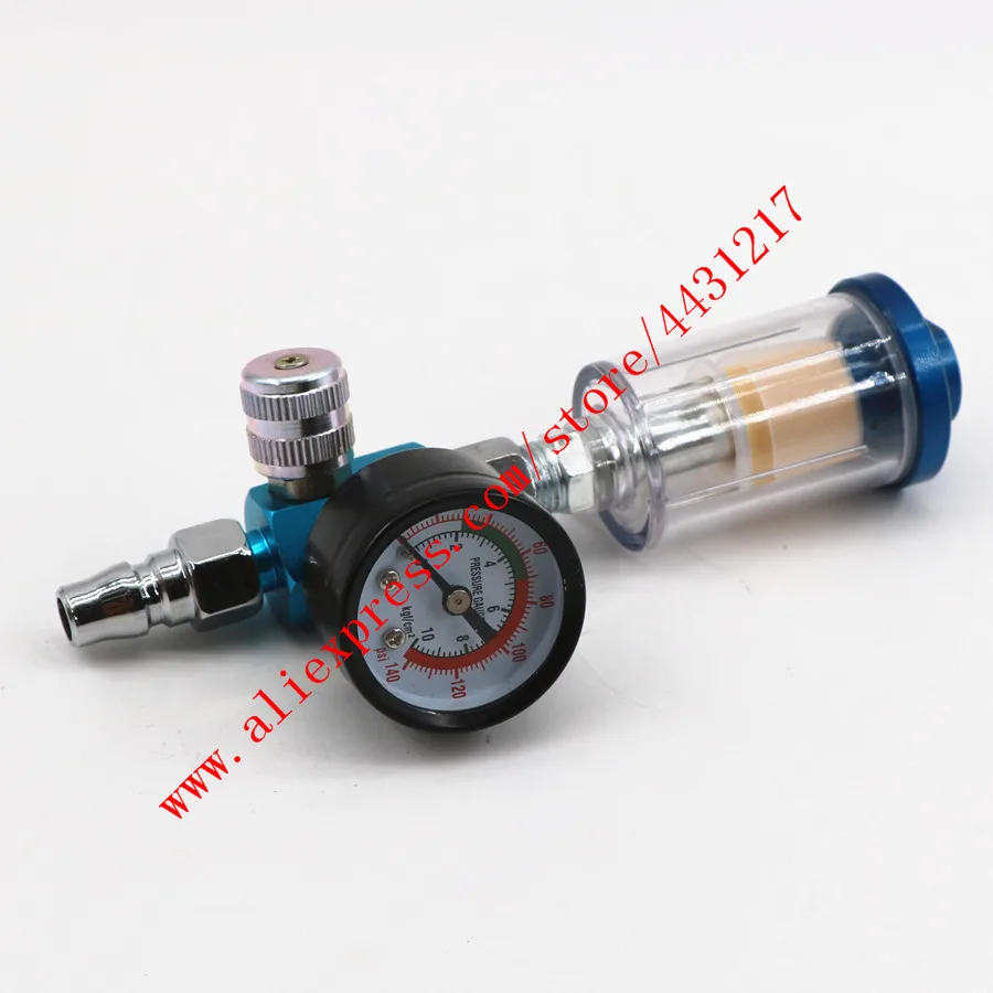 Scratch HVLP Spray Gun Air Regulator Gauge & In-Line Water Trap Filter Tool and Mini | Инструменты