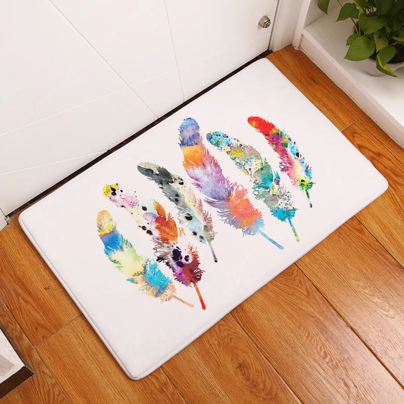 Уличные дверные коврики с рисунком перьев домашний декор искусственные кухонные
