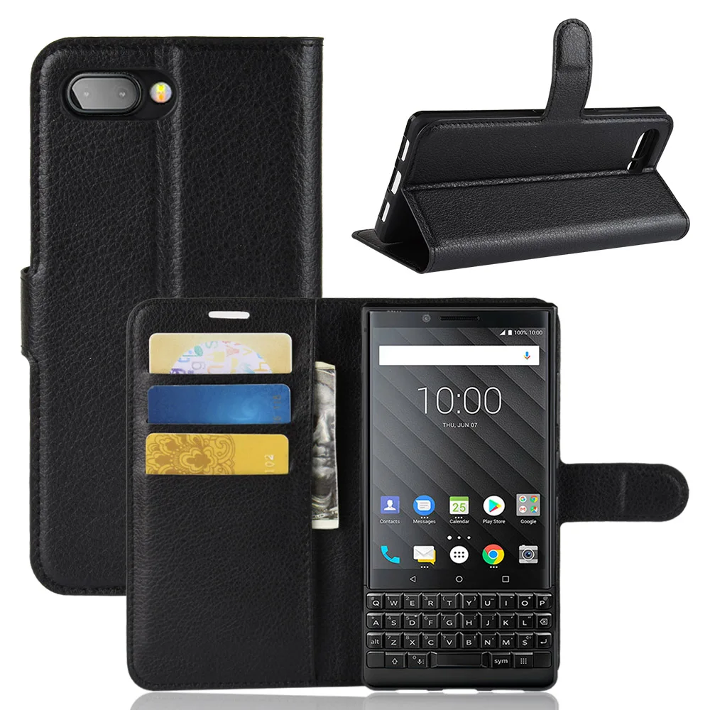 Модный чехол бумажник из искусственной кожи для BlackBerry Key 2/Athena флип защитный