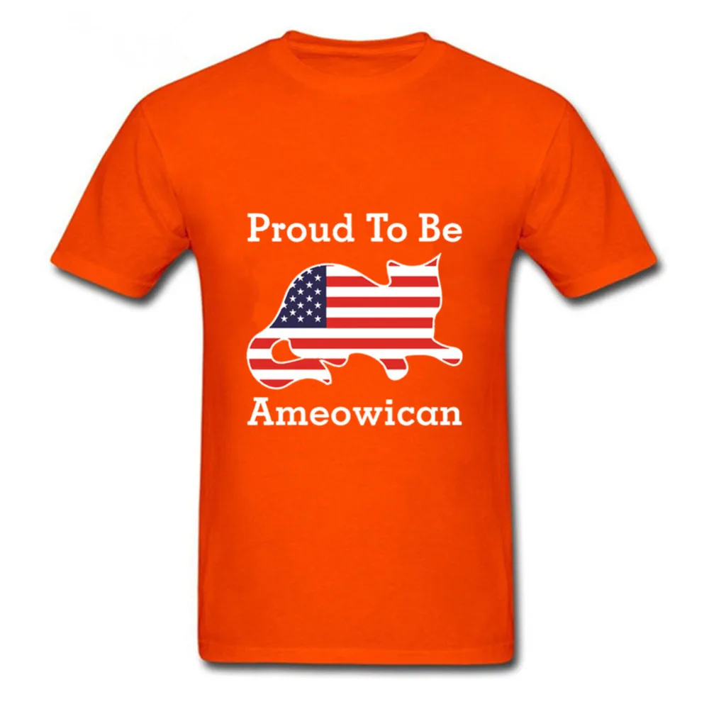2018 брендовая одежда футболка для мужчин с гордостью быть Ameowican забавная