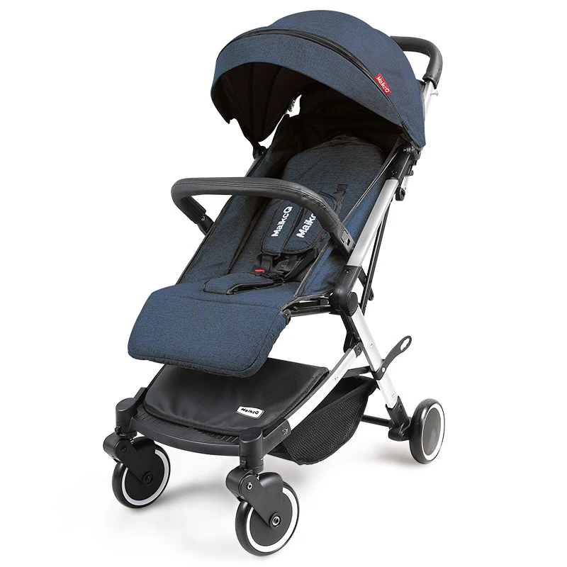 Темно-синий Легкая Складная коляска для путешествий, детская коляска для новорожденных, 2 в 1, может лежать в самолете, детская коляска - Цвет: Темно-синий
