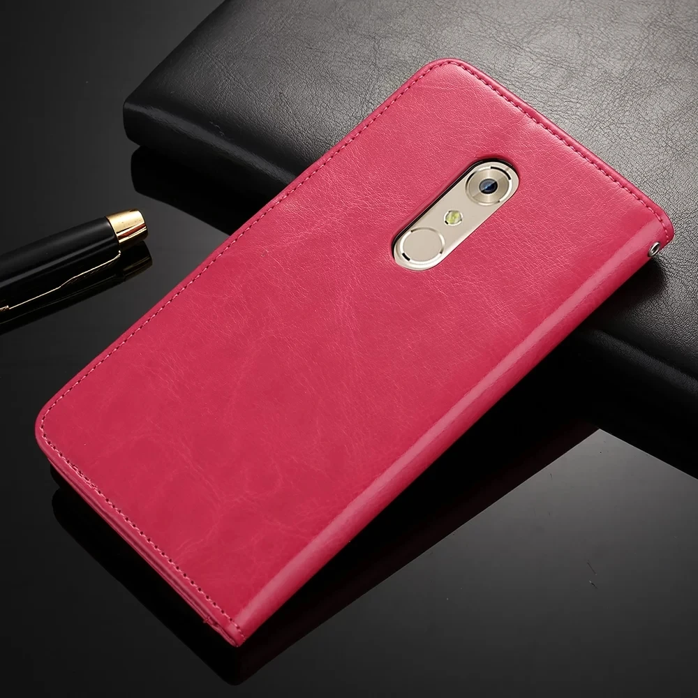 For ZTE AXON 7 Case 5.5 inch Flip Wallet Genuine Leather Cover A2017 With Stand Function Three Card Holder | Мобильные телефоны и