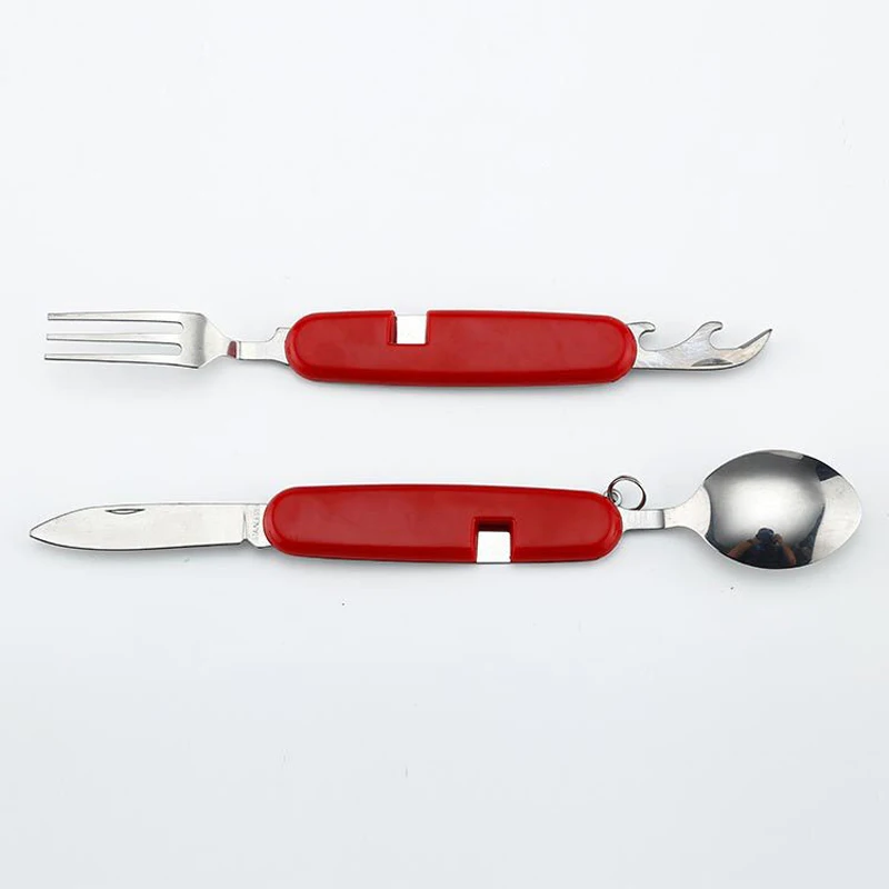 Походный набор посуды для пикника портативный складной нож столовых приборов
