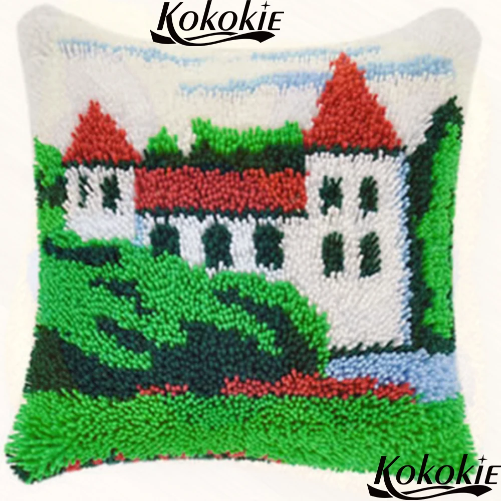 

Cross stitch sets sale Cushion embroider needlework kits latch hook rug making kits handicraft Crocheting Rug yarn pillowcase