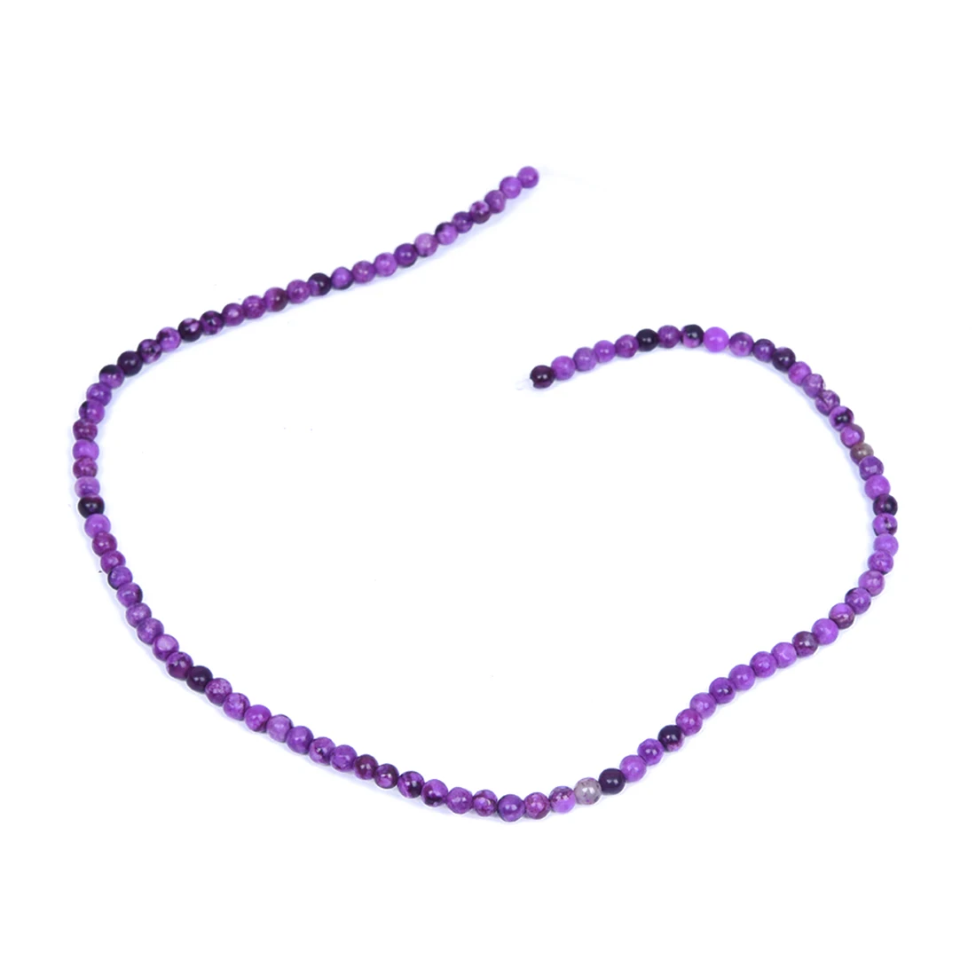 Бусины россыпью камень Sugilite минеральный Круглый 4 мм фиолетовый - купить по