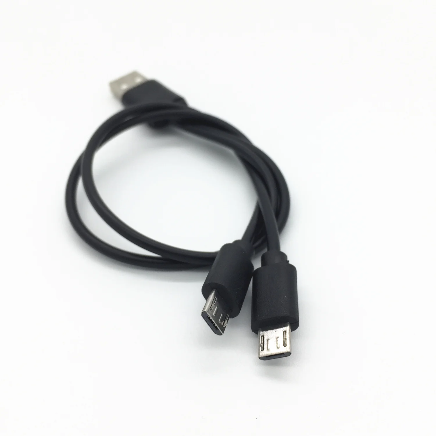 

1FT 20cm USB Male To Dual 2X Micro Male Plug Data Charger Sync Power Y Cable