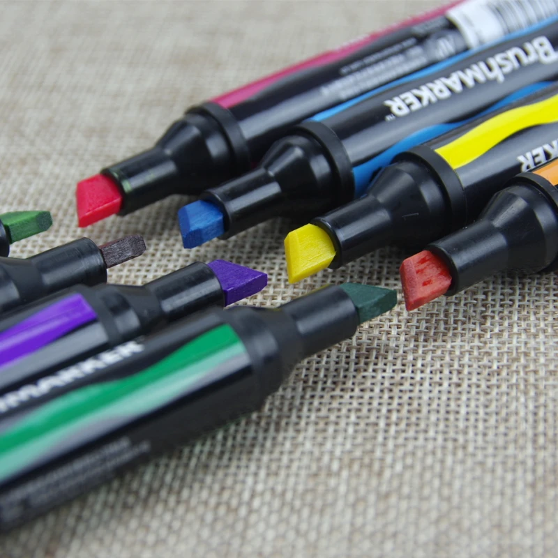 Winsor & Newton Brushmarker ручки краски на спиртовой основе быстро сохнущий Черный Серый