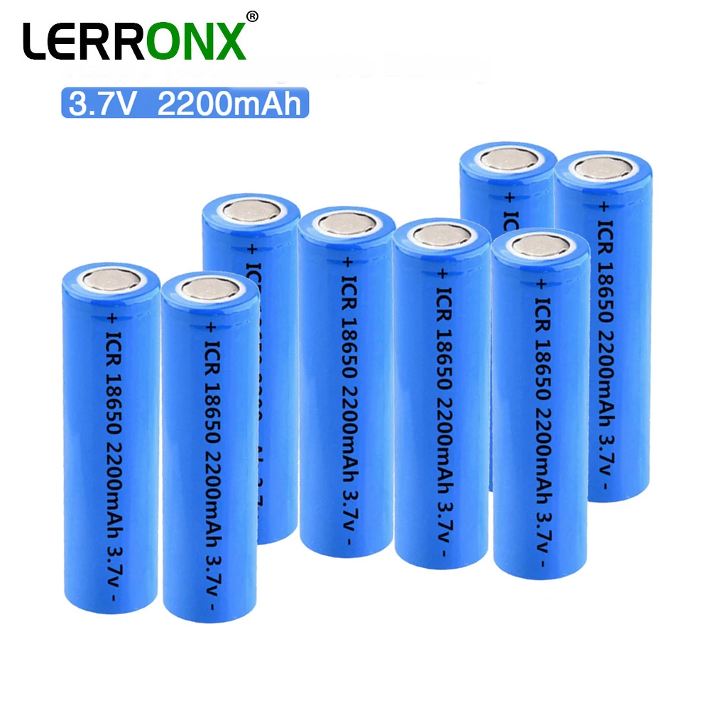 LERRONX ICR18650 3 7 в 2200 мАч литий ионный 18650 перезаряжаемый аккумулятор для фонарика
