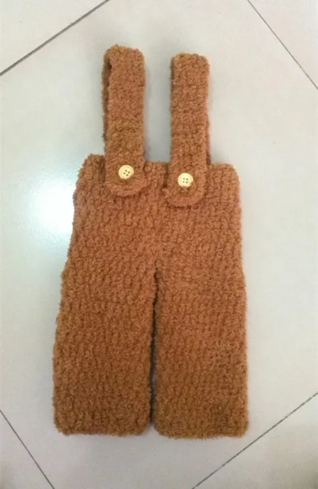 Вязаные Детские штаны комбинезон для новорожденных подтяжки фотобрюки с