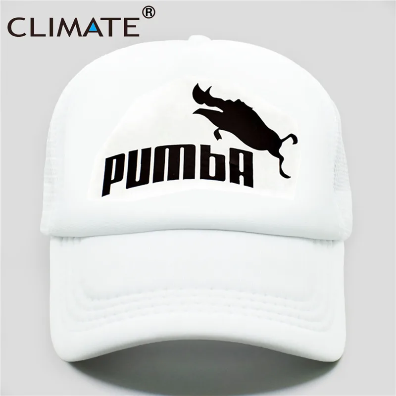 Full White Климат веселый принт pumba Trucker Кепка Король Лев Кепка Hakuna Matata шляпа мужская бейсболка s крутая летняя сетчатая Кепка Дальнобойщика шляпа для мужчин - Цвет: Full White