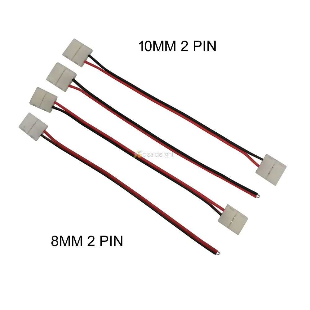 10 шт. 2pin 3pin 4pin 5pin 6pin Бесконтактный светодиодный коннектор адаптер 1 зажим или 2