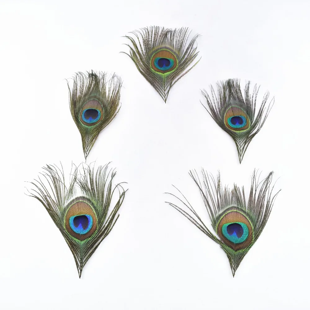 Оптовая продажа павлиньих перьев подстриженные глаза павлина 50 200 шт./лот 10 15 см