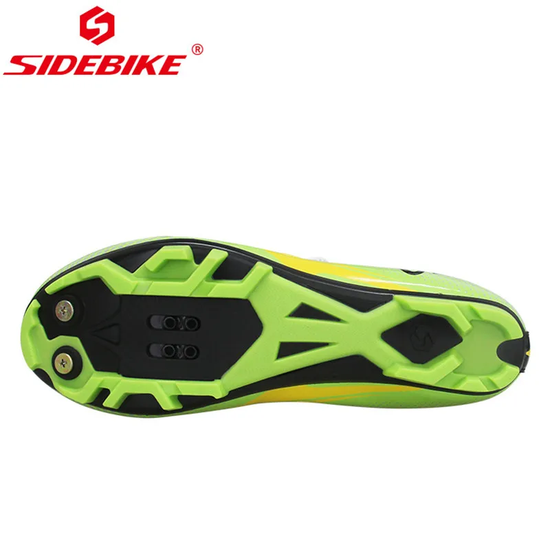 Sidebike Pro, обувь для горного велосипеда, обувь для велоспорта, Спортивная, самокат-Цикл блокировки, обувь для горного велосипеда, дышащие кроссовки для гонок, зеленого цвета