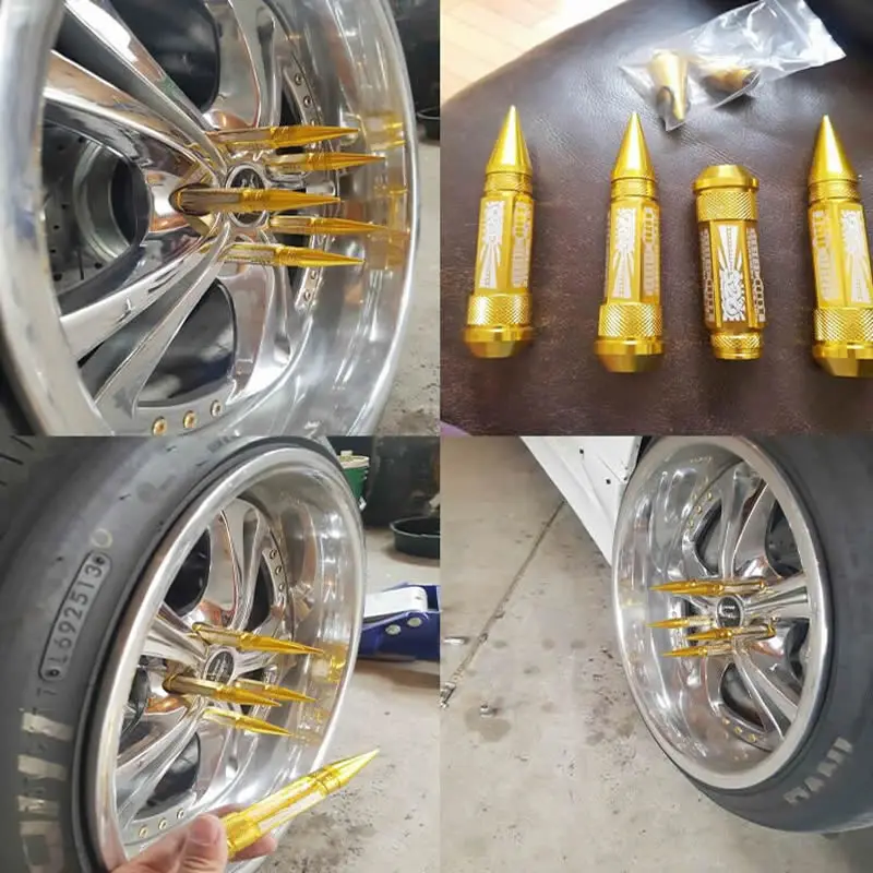 RASTP 20 штук 326 Power K Break сплав алюминий 90 мм Колесные гайки с шипами Расширенный тюнер колеса диски шипы RS-LN032