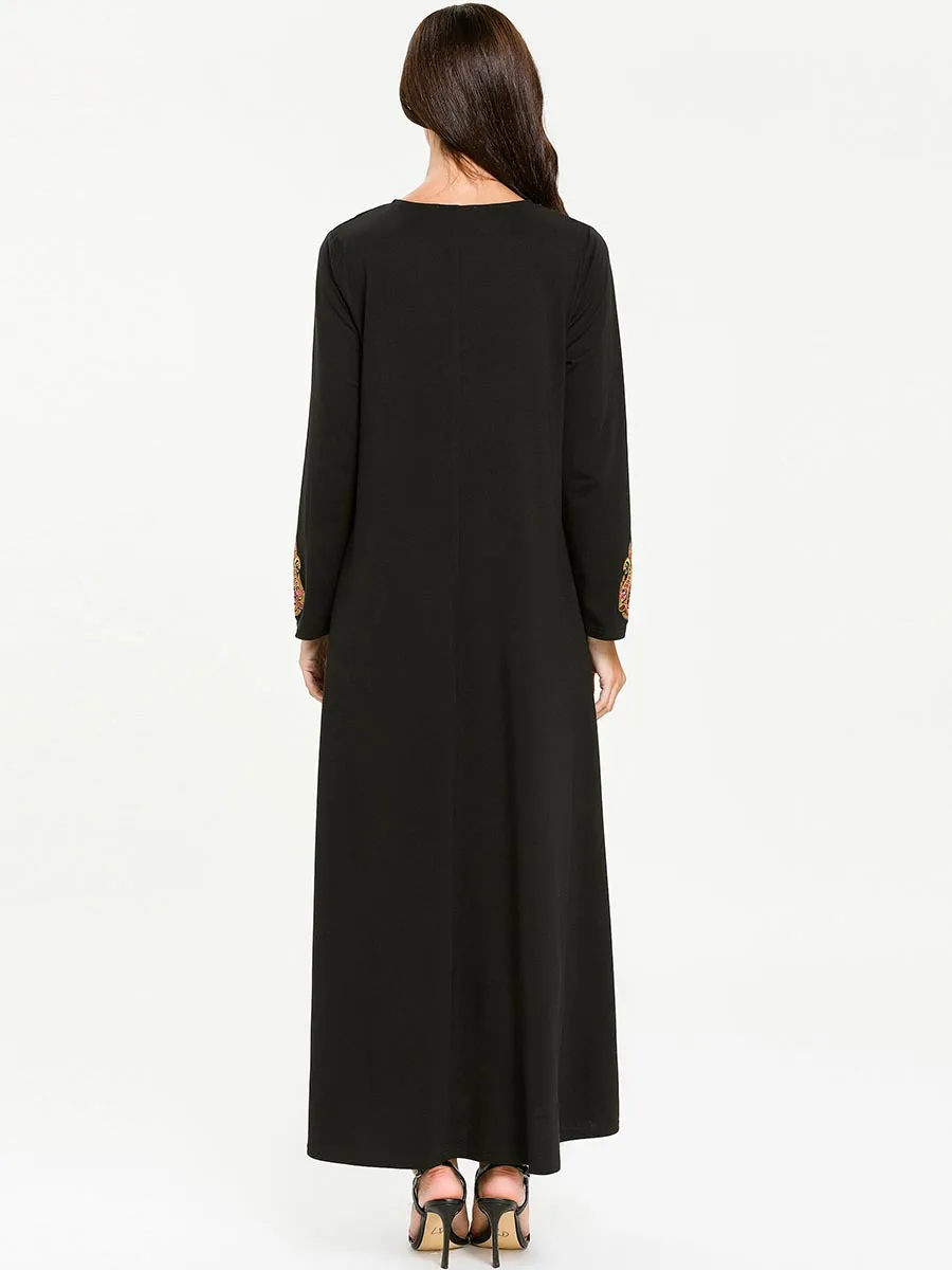 Мусульманское платье абайя Черная Женская кимоно Турция Дубай Кафтан Турецкая