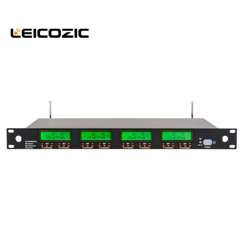 Leicozic 8-канальный Беспроводной микрофон профессиональный микрофон Системы петличный Microfono с лацканами микрофон динамический микрофон 633-784 МГц