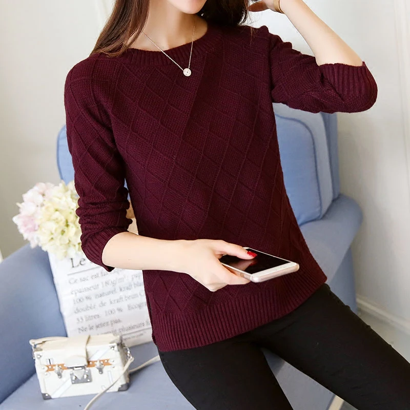 

In the autumn of 2018 new hot women's long sleeved Pullover female loose knit short shirt coat blouse winter sweater women