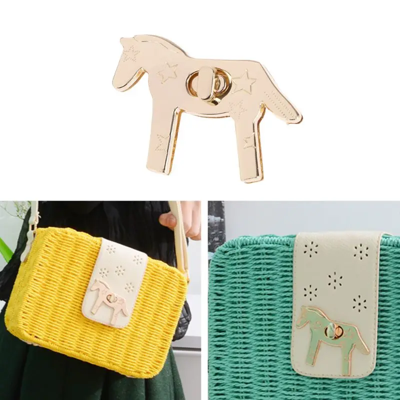 Модная новинка 1 шт. металлическая застежка в форме лошади закручивающиеся замки