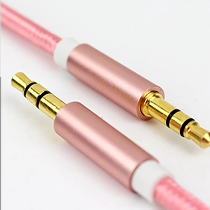 Usb Aux кабель для автомобиля 3 5 мм мини-разъем нейлоновый Iphone 6 6s Plus 5s 5c 5/Huawei P8 P9 Lite/Meizu