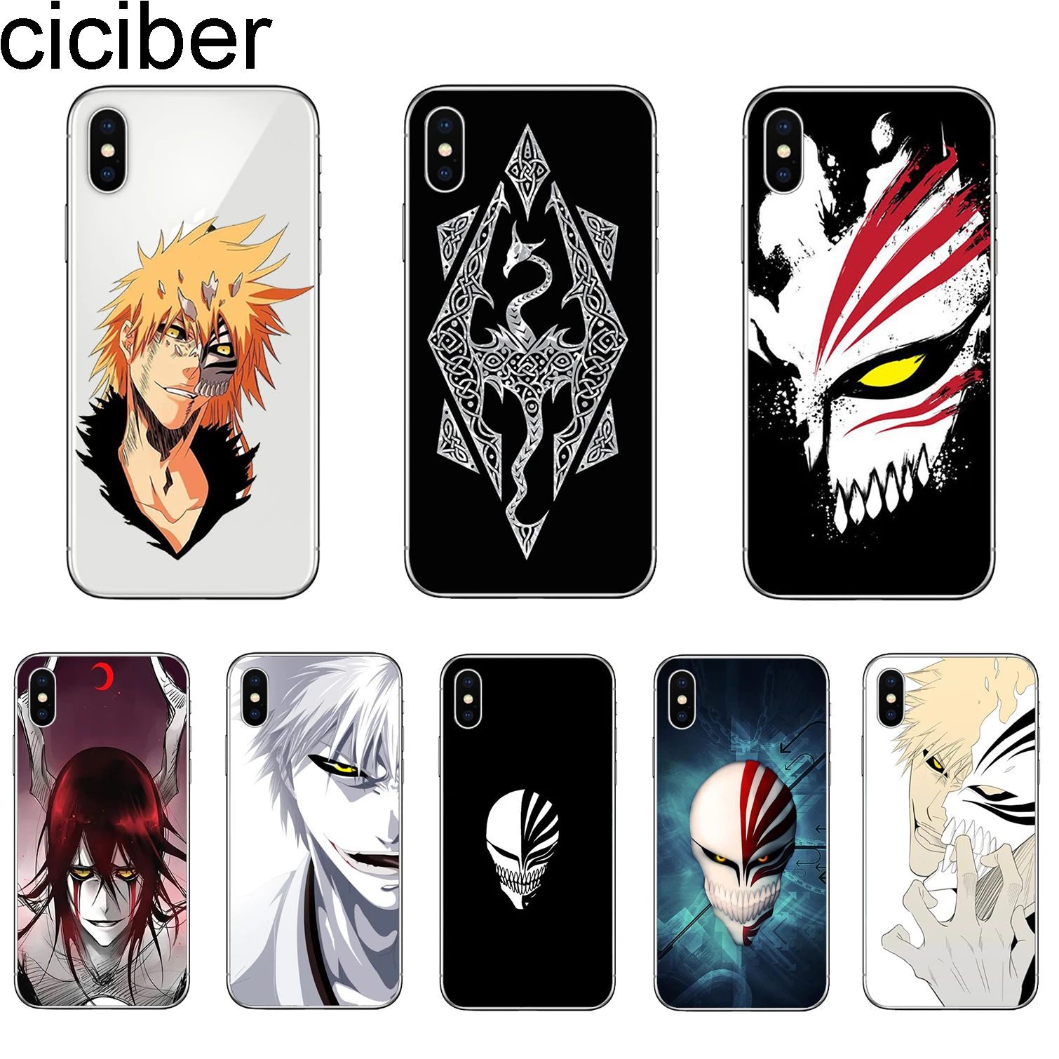 ciciber for iphone 11 Pro Max Cover For iPhone 7 8 Plus X XR XS Case 6 6S 5 5S SE Phone Shell Bleach Soft TPU Capa |