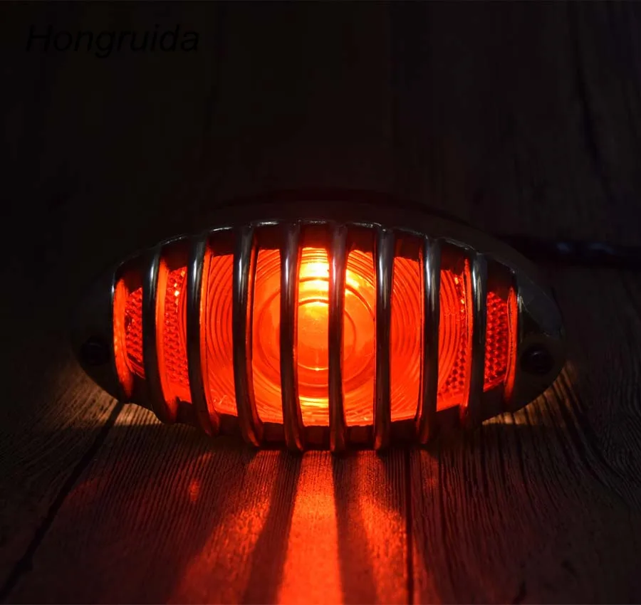Винтажная задняя фара в горошек для Harley Fork Boot мотоциклетные латунные Lamp 5/21W |