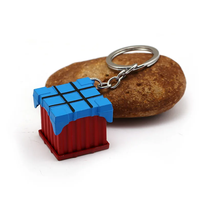 Новинка брелок для ключей из игры Pubg PUBG Airdrop синий Размер 3 5 х3 7 см аналогичный