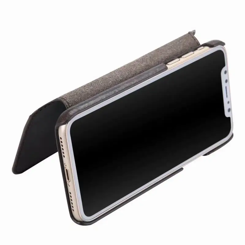 Чехол из натуральной коровьей кожи для iphone X, XS, XR, XS, Max, откидной бумажник, слот для карт, тонкий защитный чехол