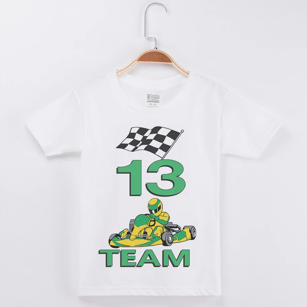 

Racing Car T-Shirt Kids Brand Tshirt Boy T Shirt Cartoon Karting Printed Cotton O-Neck Short Sleeve Tee Shirts Children Clothing