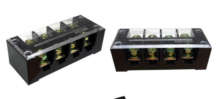TB-6004 клеммный блок ряд TB серии 60A 600V 4P Соединительная пластина с выступом фиксированный Крытый терминал с винтовым барьером TBC-604/TC-604