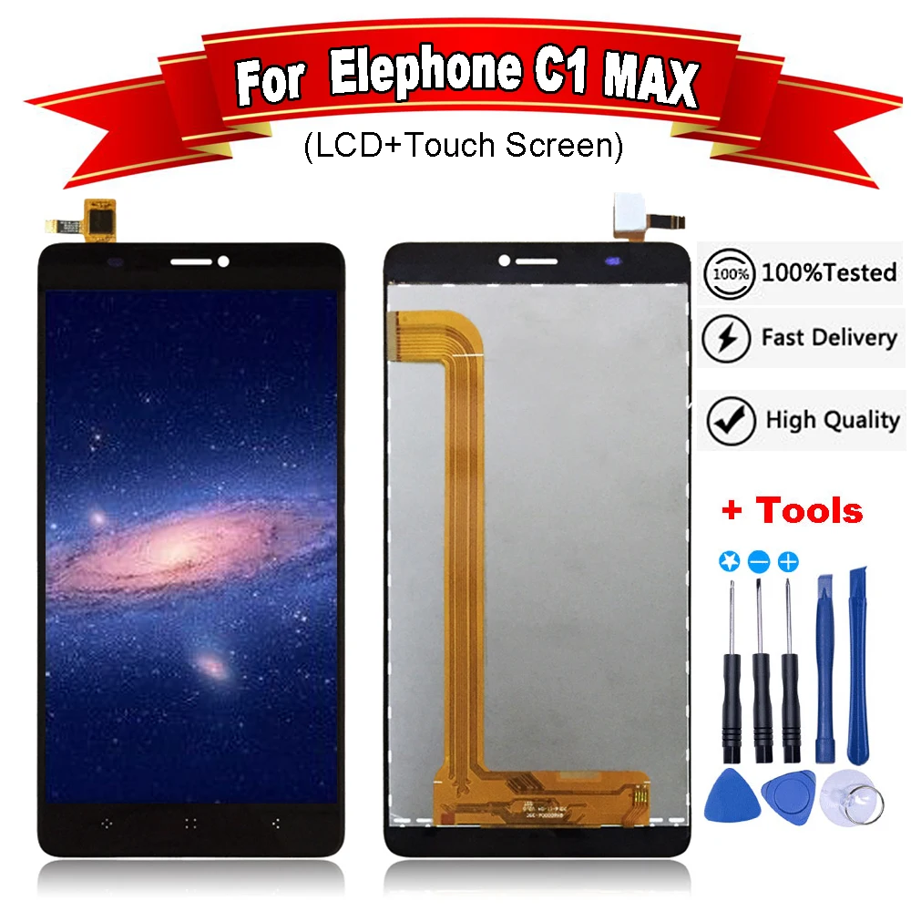 Новый оригинальный 1280X720 Fro Elephone C1 Max ЖК дисплей + инструмент для ремонта
