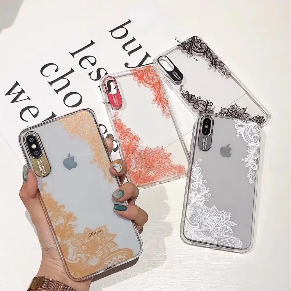 Прозрачный силиконовый чехол для iphone 8 7 plus 6 6S мягкий черный из ТПУ X XS MAX XR задняя