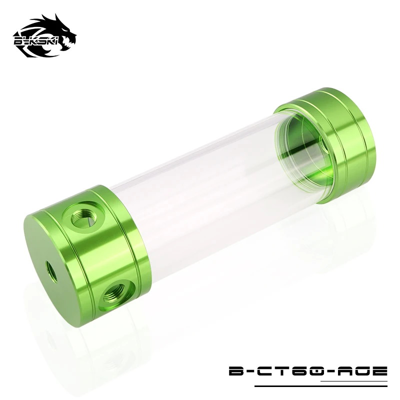 Bykski B-CT60-ARD/AGE/ABU/AGC цилиндрический резервуар OD 60 мм длина 100 150 200 260 мм чехол для водяного охлаждения ПК - Цвет лезвия: Green