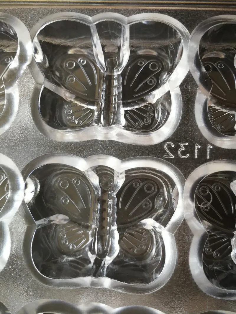 21 полость в форме бабочки жесткая фотоформа для торта|polycarbonate chocolate moulds|polycarbonate