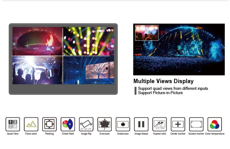Neway CK1250 12,5 дюймов 4K 3G-SDI HDMI 3840*2160 родное разрешение Quad View 4K HDMI 3g SDI накамерный монитор