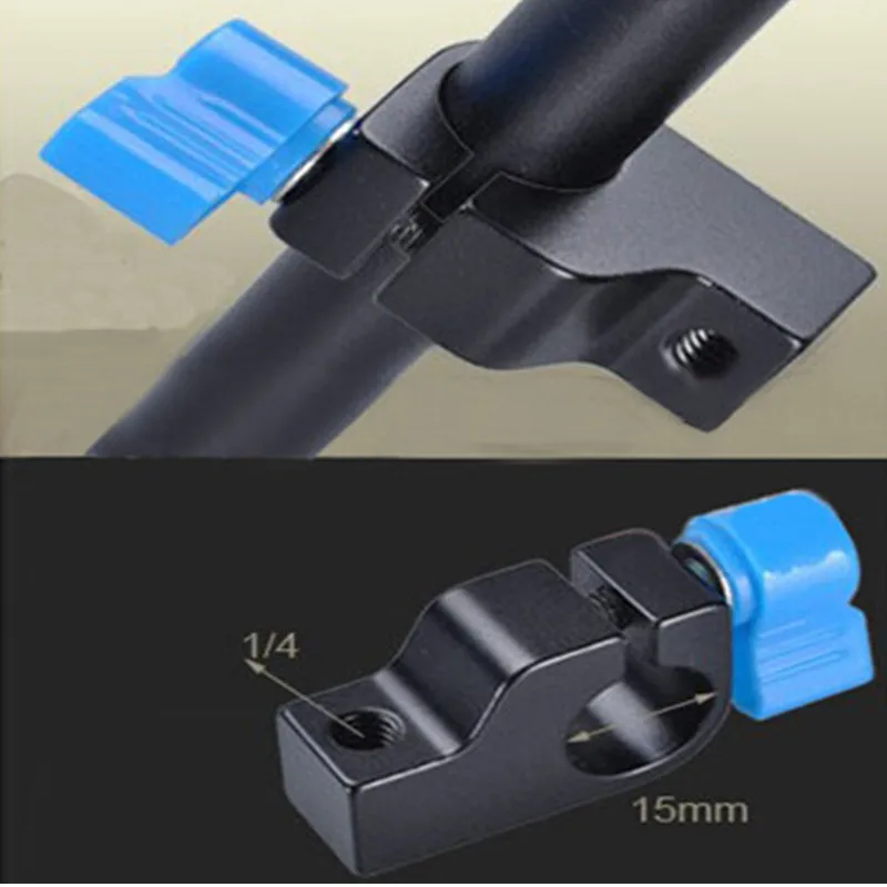 Профессиональный 1/4 &quotРезьбовое крепление рельсовый блок стержень зажим Rig 15 мм