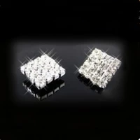 jewelry wholesale cute shiny full crystal squared earrings vogue men women imitation rhinestone ear studs brincos