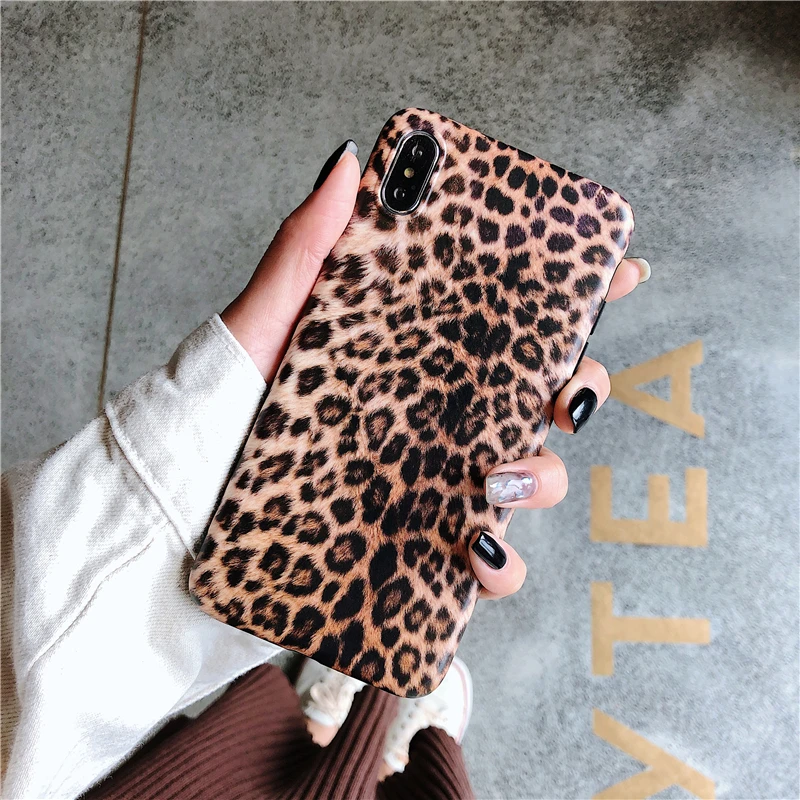 Gimfun Vintage Patterned Leopard Case for Iphone Xs Max Xr Anti-knock Soft Silicon 6s 7plus 8 X Back Cover | Мобильные телефоны и
