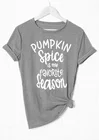 Летняя Праздничная футболка на Хэллоуин с тыквой Спайс-это мой любимый сезон футболка смешные качественные хлопковые топы со слоганом винтажная трендовая футболка