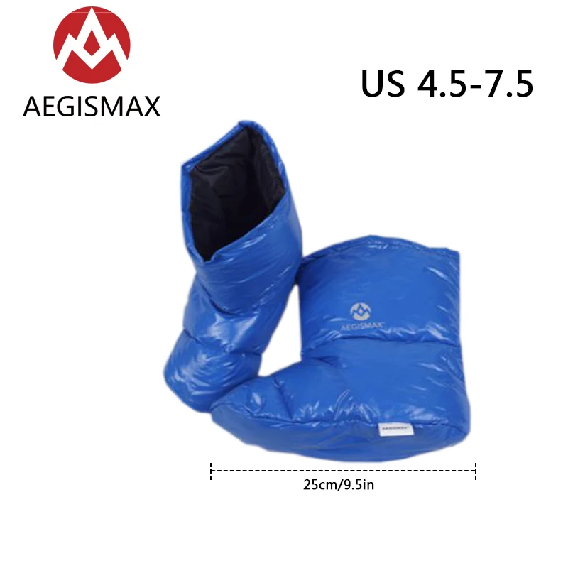 Blue M AEGISMAX/спальный мешок; аксессуары; тапочки на утином пуху; мягкие носки для кемпинга; обувь унисекс; домашняя/теплая обувь для путешествий - Цвет: Blue M