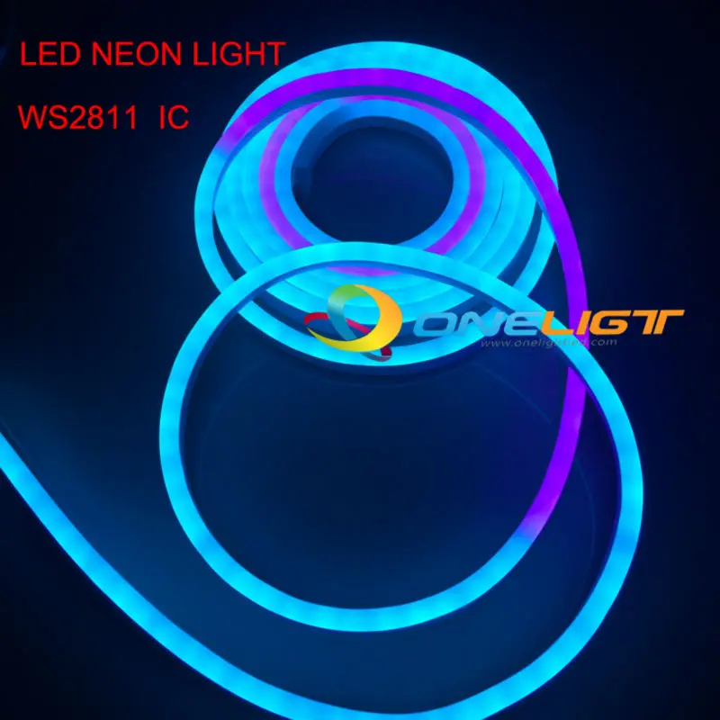 RGB WS2811 полноцветный гибкий светодиодный неоновый шнур световая полоса SMD 5050