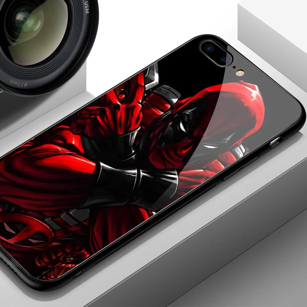 FinderCase для iPhone 8 Plus чехол стеклянная задняя крышка Deadpool XS 6 6s 7 Max XR X 11 pro max|Бамперы| |